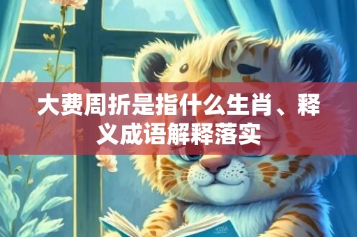 大费周折是指什么生肖、释义成语解释落实