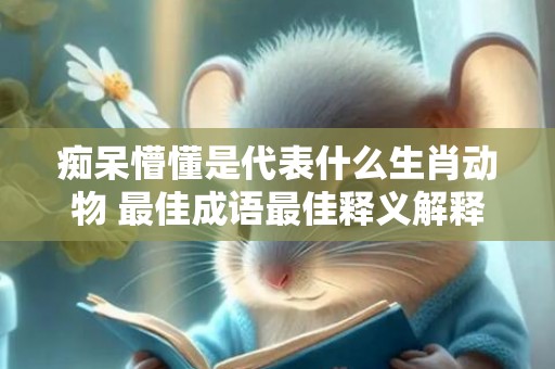 痴呆懵懂是代表什么生肖动物 最佳成语最佳释义解释答
