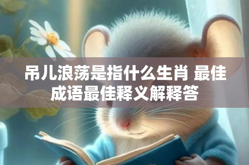 吊儿浪荡是指什么生肖 最佳成语最佳释义解释答插图