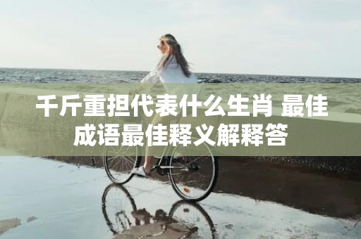 千斤重担代表什么生肖 最佳成语最佳释义解释答插图