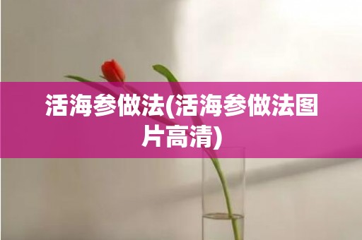 活海参做法(活海参做法图片高清)