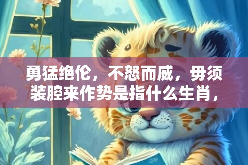 勇猛绝伦，不怒而威，毋须装腔来作势是指什么生肖，成语释义解释落实