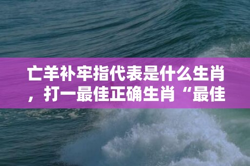 亡羊补牢指代表是什么生肖，打一最佳正确生肖“最佳成语最佳释义解释答”