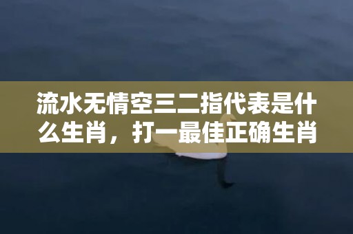 流水无情空三二指代表是什么生肖，打一最佳正确生肖“最佳成语最佳释义解释答”