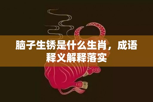 脑子生锈是什么生肖，成语释义解释落实