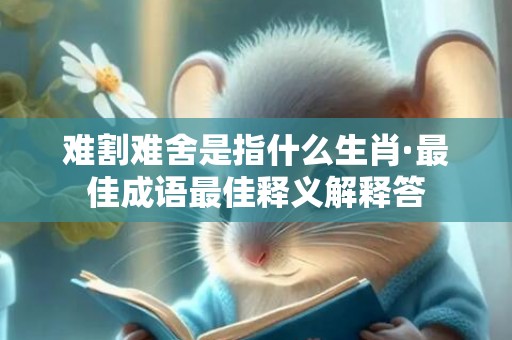 难割难舍是指什么生肖·最佳成语最佳释义解释答