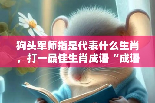 狗头军师指是代表什么生肖，打一最佳生肖成语“成语释义解释落实