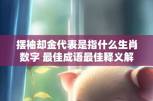 摆袖却金代表是指什么生肖数字 最佳成语最佳释义解释答
