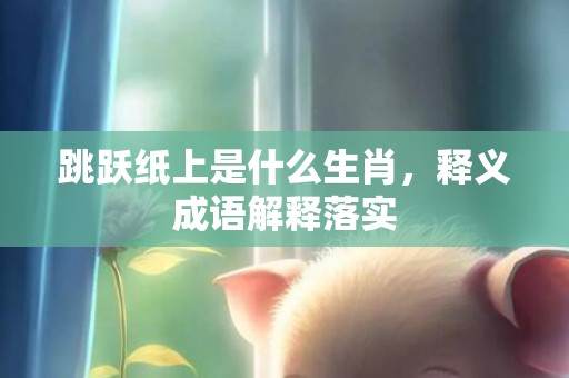 跳跃纸上是什么生肖，释义成语解释落实