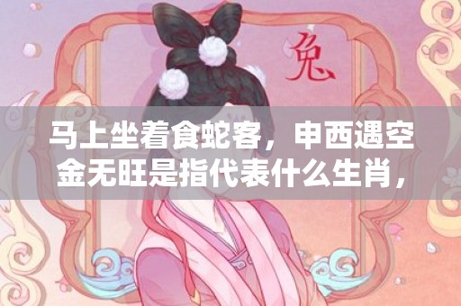 马上坐着食蛇客，申西遇空金无旺是指代表什么生肖，标准解释落实释义
