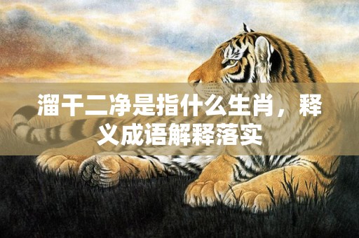 溜干二净是指什么生肖，释义成语解释落实