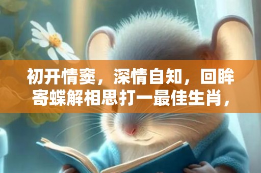 初开情窦，深情自知，回眸寄蝶解相思打一最佳生肖，释义成语解释落实