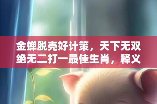 金蝉脱壳好计策，天下无双绝无二打一最佳生肖，释义成语解释落实