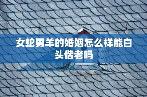 女蛇男羊的婚姻怎么样能白头偕老吗
