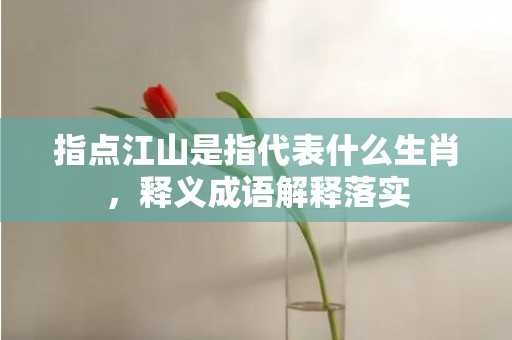 指点江山是指代表什么生肖，释义成语解释落实