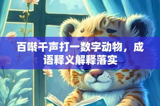百啭千声打一数字动物，成语释义解释落实