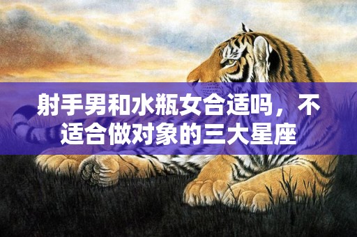 射手男和水瓶女合适吗，不适合做对象的三大星座