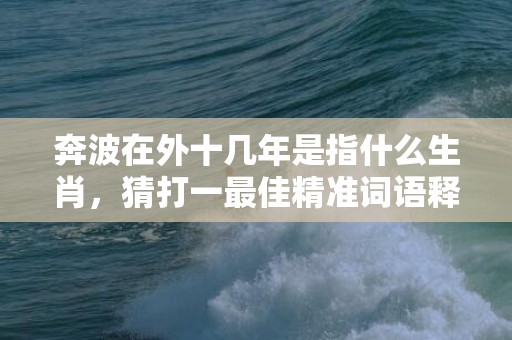 奔波在外十几年是指什么生肖，猜打一最佳精准词语释义落实