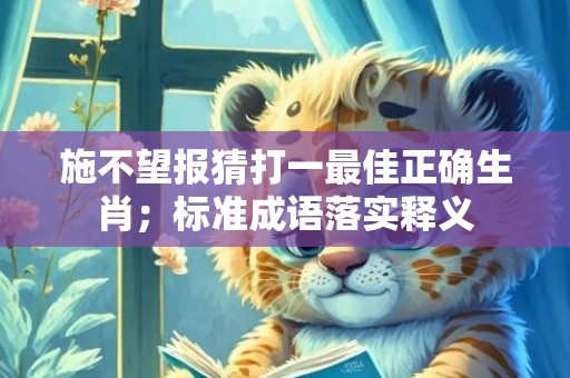 施不望报猜打一最佳正确生肖；标准成语落实释义