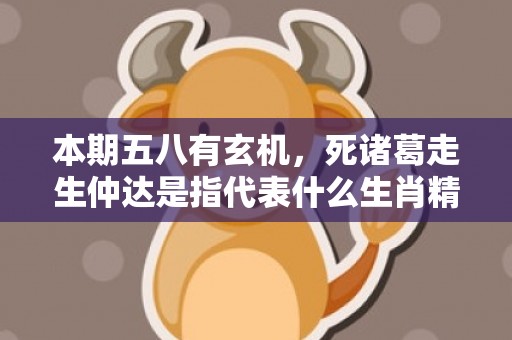 本期五八有玄机，死诸葛走生仲达是指代表什么生肖精准词语释义落实