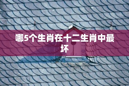 哪5个生肖在十二生肖中最坏