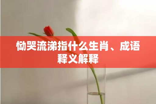 恸哭流涕指什么生肖、成语释义解释