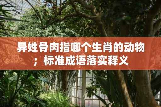异姓骨肉指哪个生肖的动物；标准成语落实释义