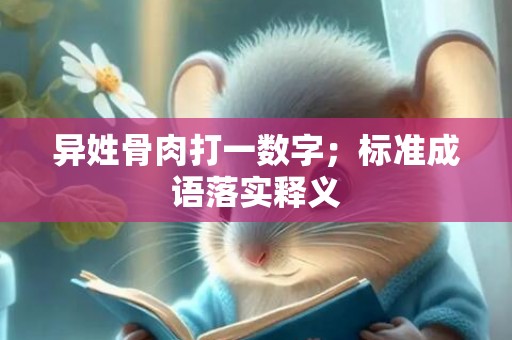 异姓骨肉打一数字；标准成语落实释义