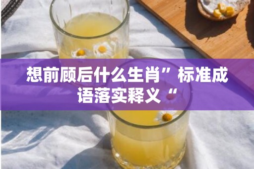 想前顾后什么生肖”标准成语落实释义“