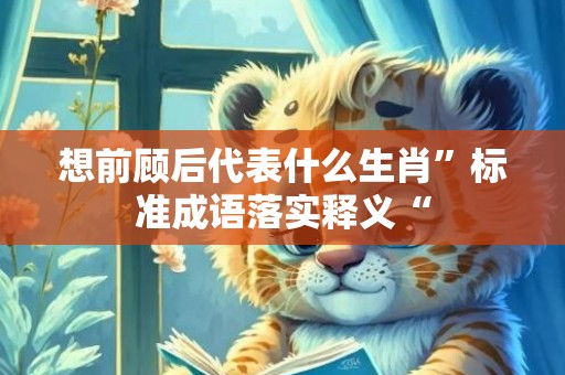 想前顾后代表什么生肖”标准成语落实释义“