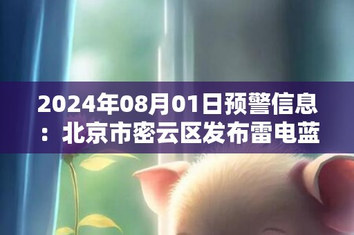2024年08月01日预警信息：北京市密云区发布雷电蓝色预警