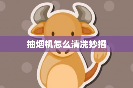 抽烟机怎么清冼妙招