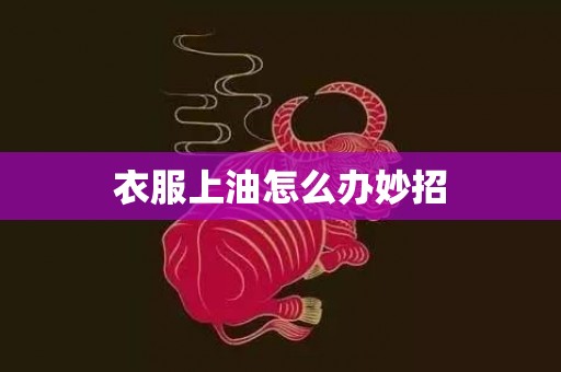 衣服上油怎么办妙招