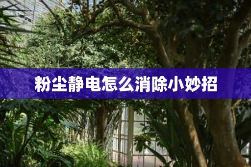 粉尘静电怎么消除小妙招
