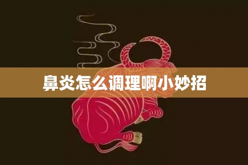 鼻炎怎么调理啊小妙招