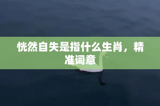 恍然自失是指什么生肖，精准词意