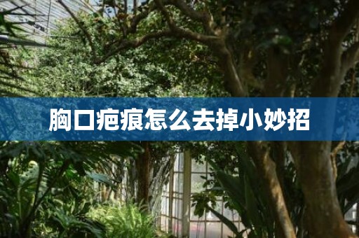 胸口疤痕怎么去掉小妙招