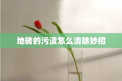 地砖的污渍怎么清除妙招