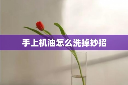 手上机油怎么洗掉妙招