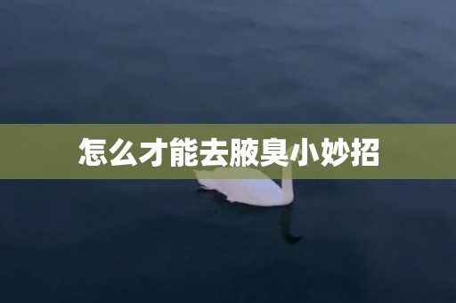 怎么才能去腋臭小妙招