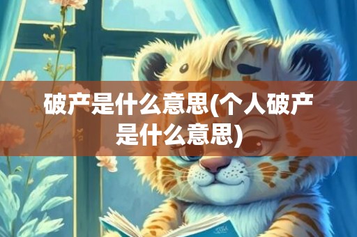 破产是什么意思(个人破产是什么意思)