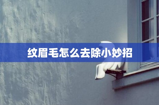 纹眉毛怎么去除小妙招