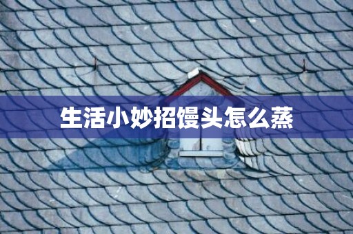 生活小妙招馒头怎么蒸