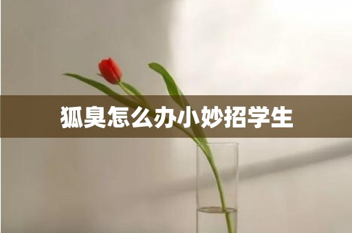 狐臭怎么办小妙招学生