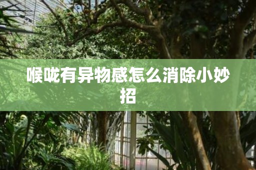 喉咙有异物感怎么消除小妙招
