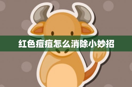 红色痘痘怎么消除小妙招