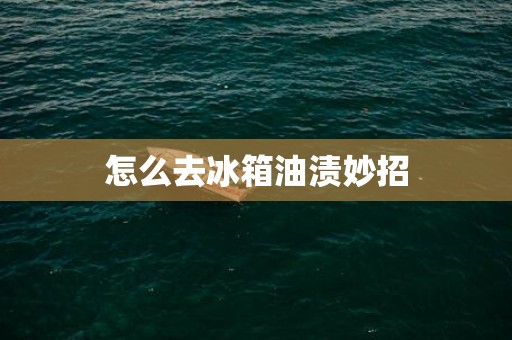 怎么去冰箱油渍妙招