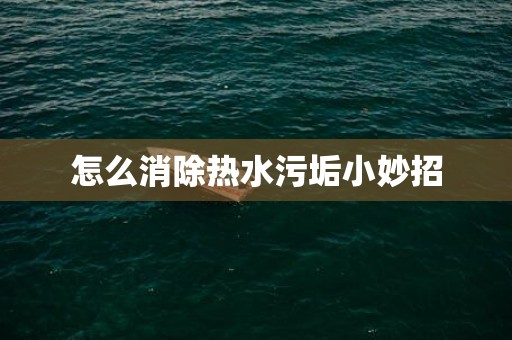 怎么消除热水污垢小妙招