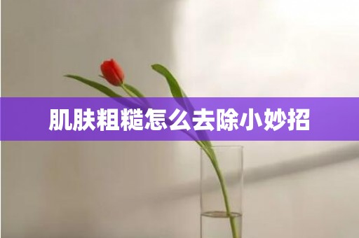 肌肤粗糙怎么去除小妙招