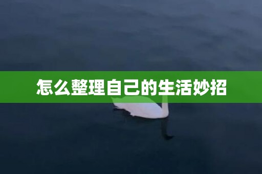 怎么整理自己的生活妙招